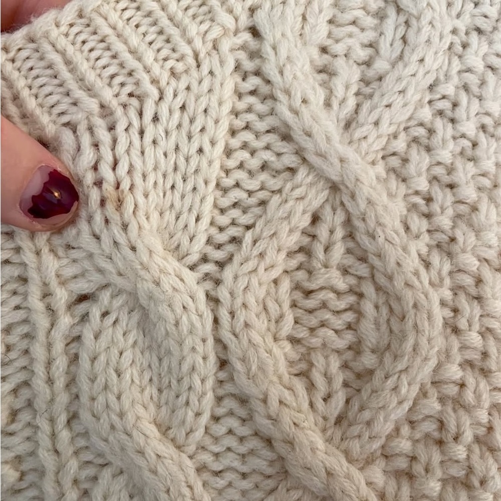 Britches 1907s Hand Knit 100% Wool Cream Sweater - Picture 3 of 11